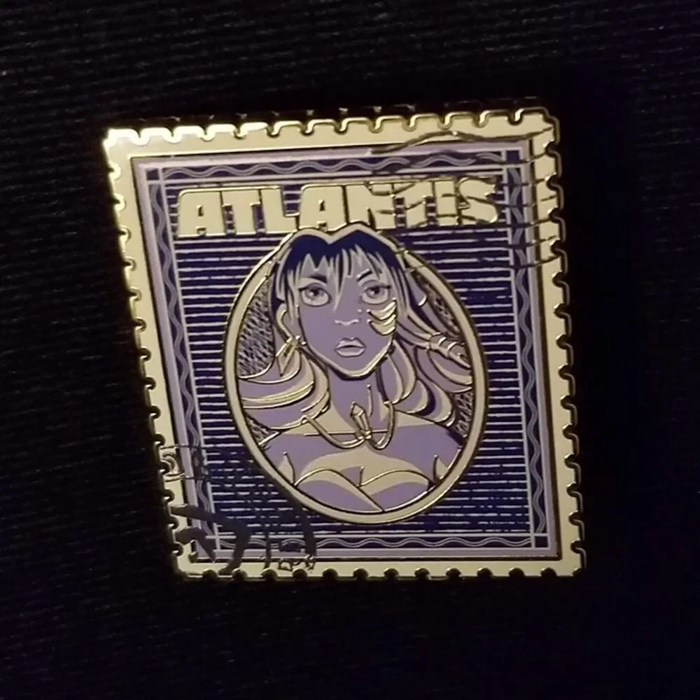Disney Atlantis Kida Stamp Pin Y2K Film Stamp Mystery Blind Box Warrior Princess